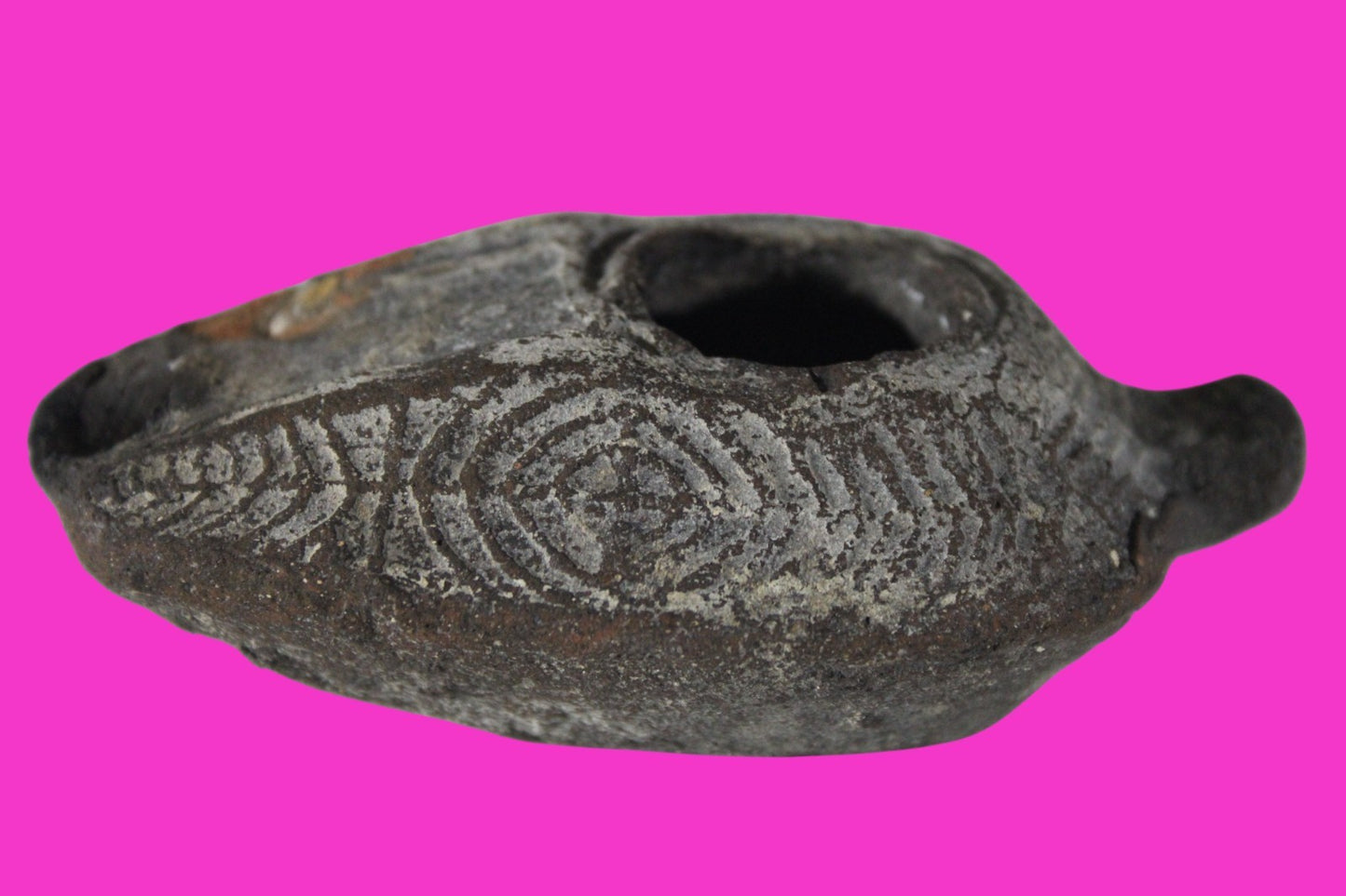 Ancient Holy Land Oil Lamp Artifact Jesus Christ Home Israel 300-600 AD COA 73