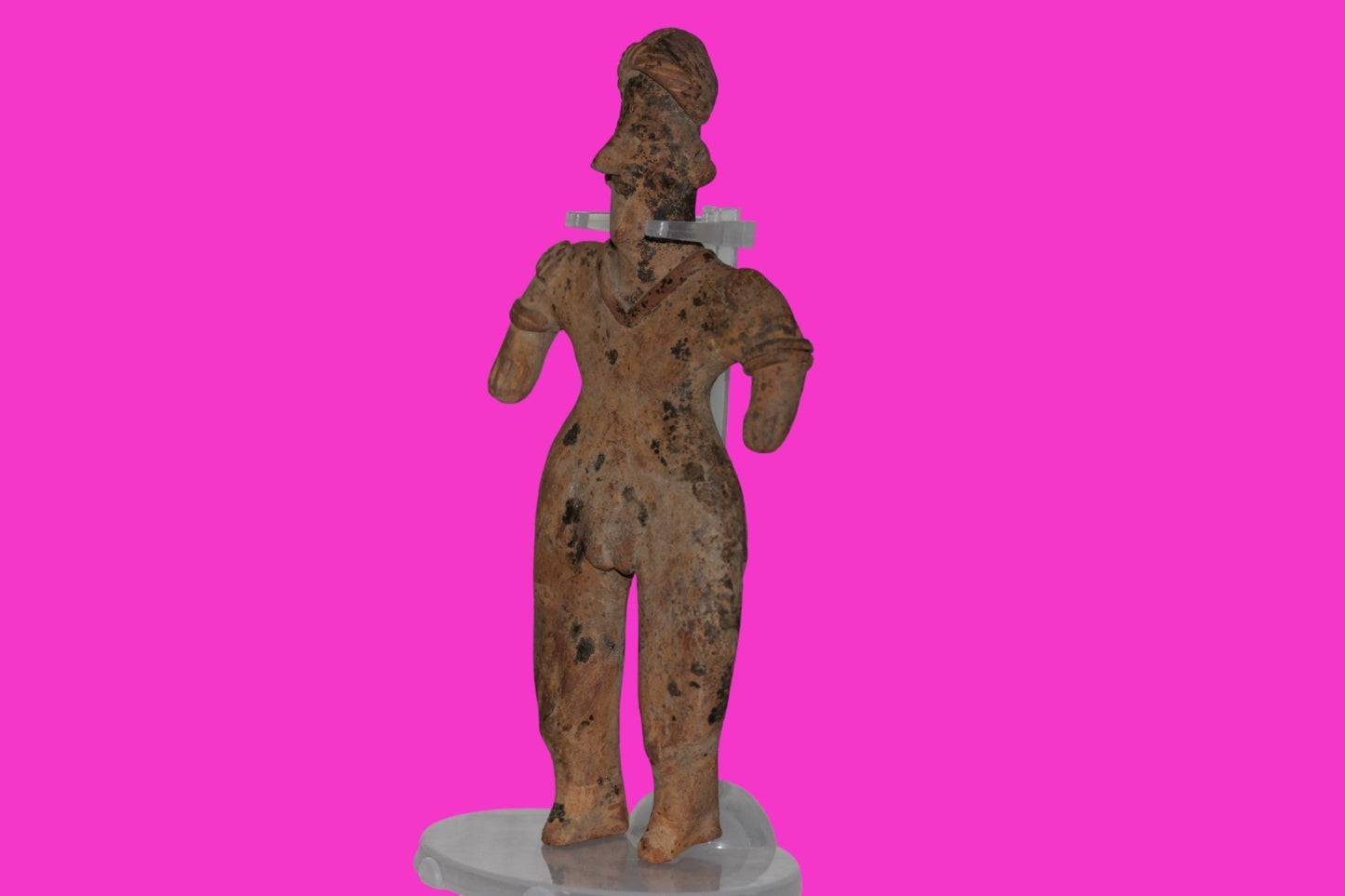 Pre Columbian Artifact 7 inch Female Tomb Figure Colima Mexico 100 BC COA 257