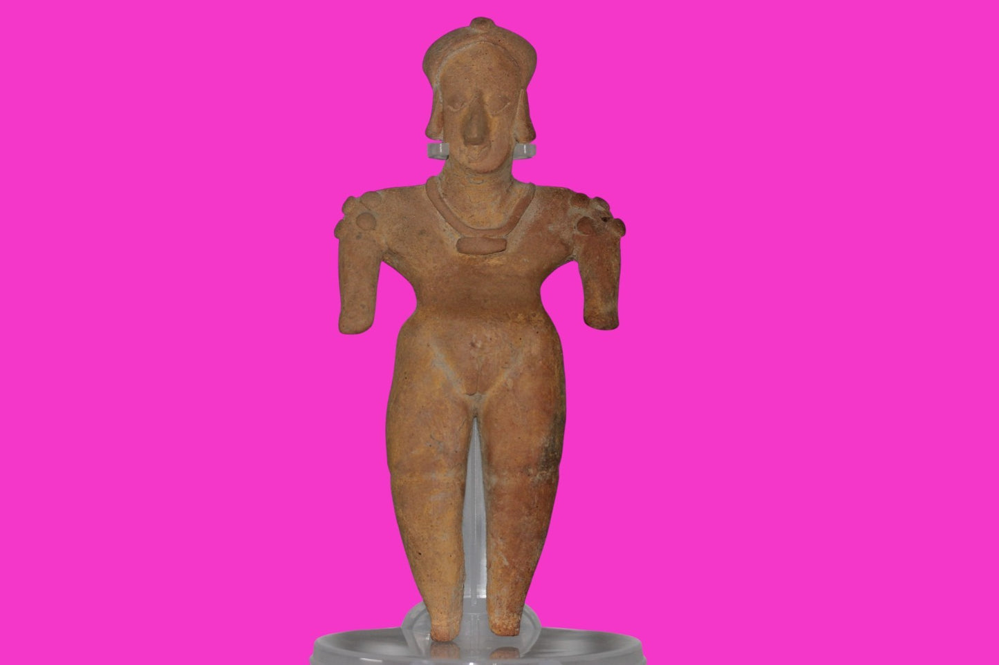 Pre Columbian Artifact 7in Female Shaman Tomb Figure Colima Mexico 100BC COA 251