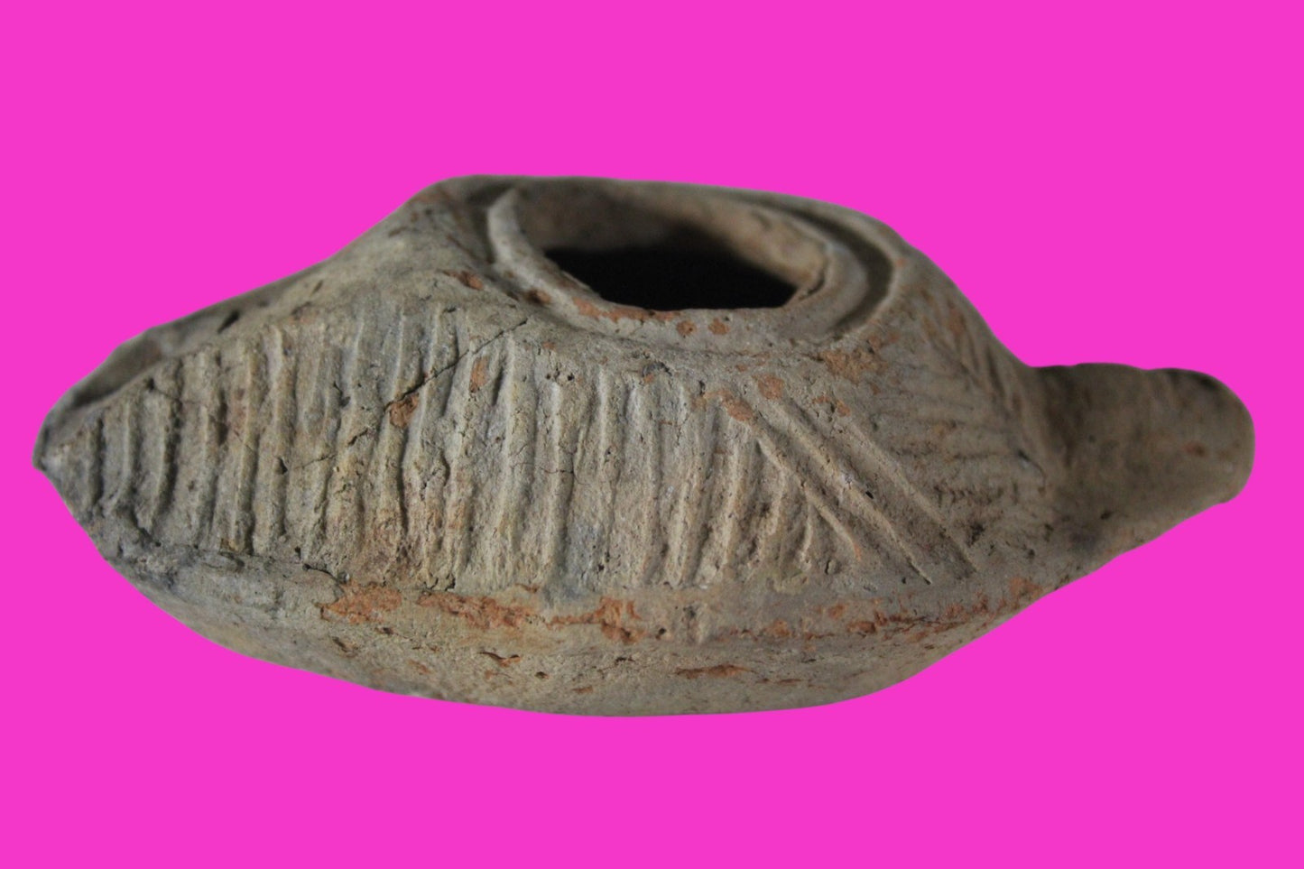 Ancient Holy Land Oil Lamp Artifact Jesus Christ Home Israel 300-600 AD COA 70