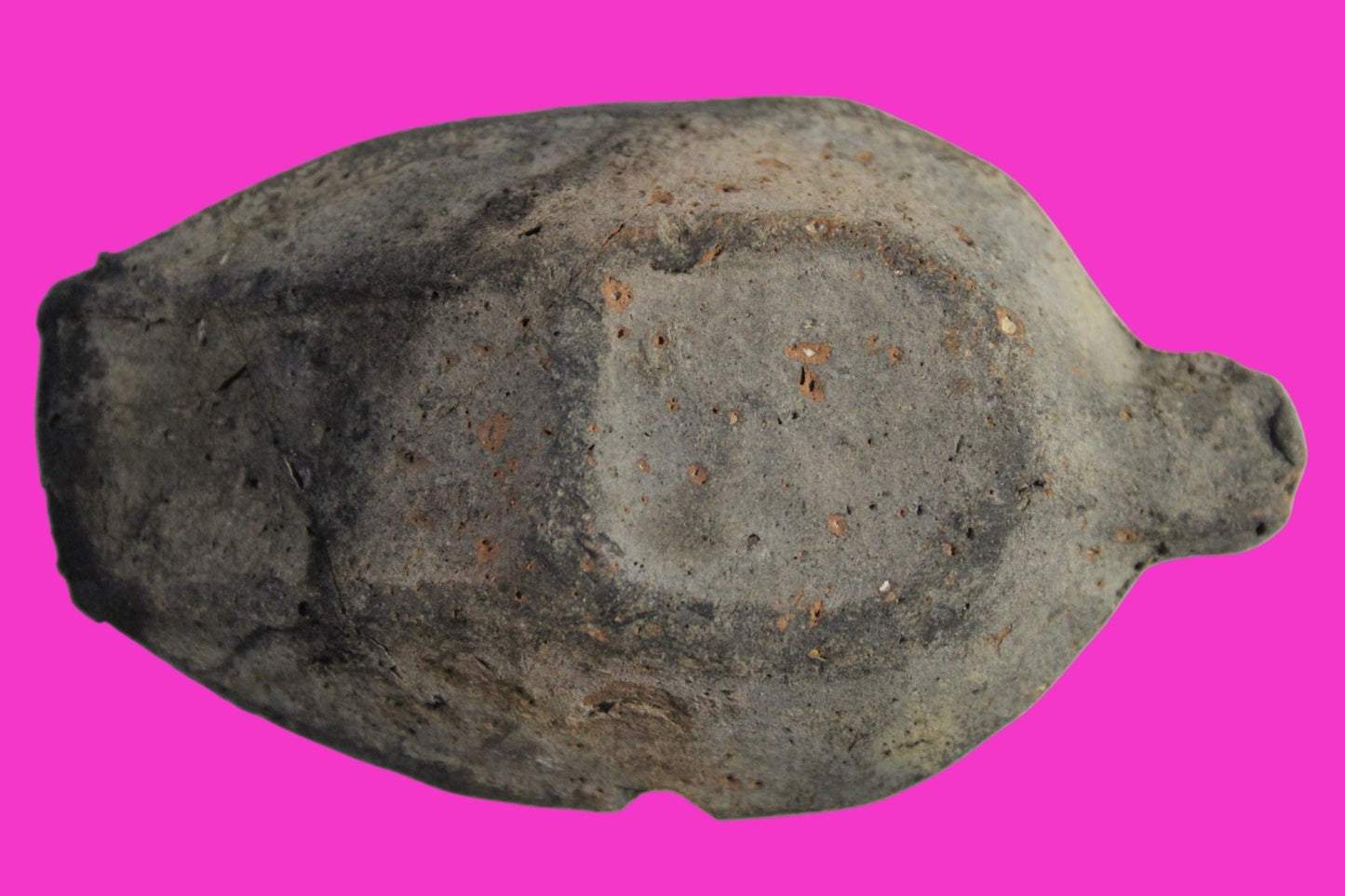 Ancient Holy Land Oil Lamp Artifact 2 Hidden Christian Crosses 300-600 AD COA 88