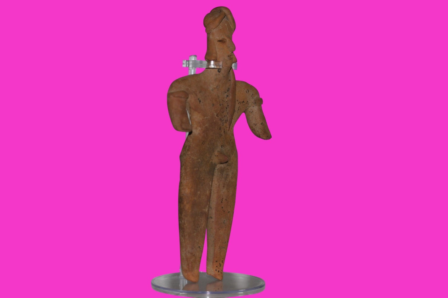 Pre Columbian Artifact Huge 8 Inch Tall Tomb Figure Colima Mexico 100 BC COA 232