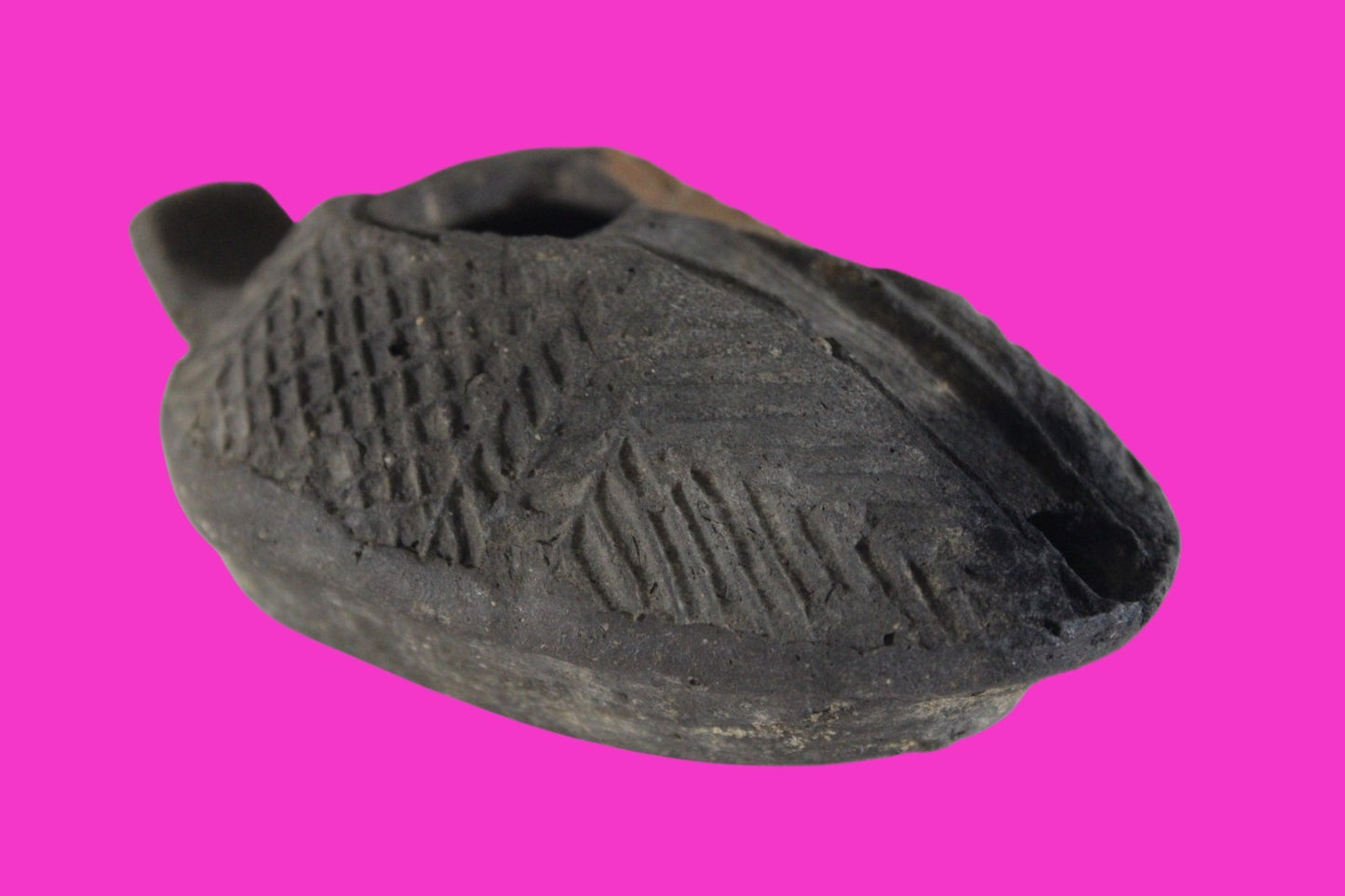 Ancient Holy Land Oil Lamp Artifact Jesus Christ Home Israel 300-600 AD COA 75