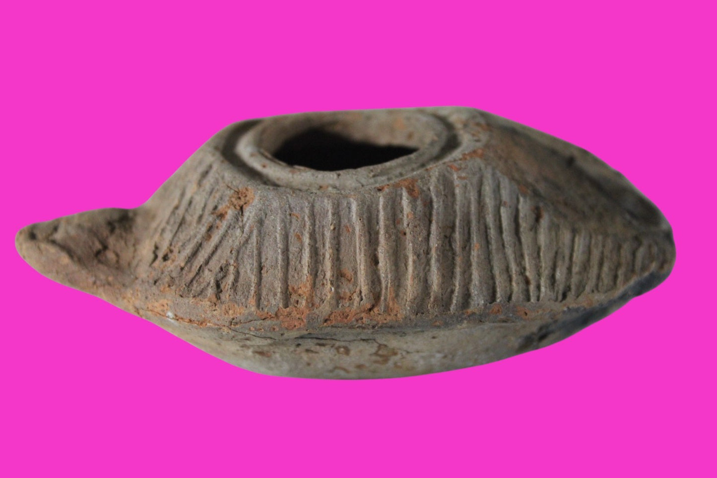 Ancient Holy Land Oil Lamp Artifact Jesus Christ Home Israel 300-600 AD COA 70
