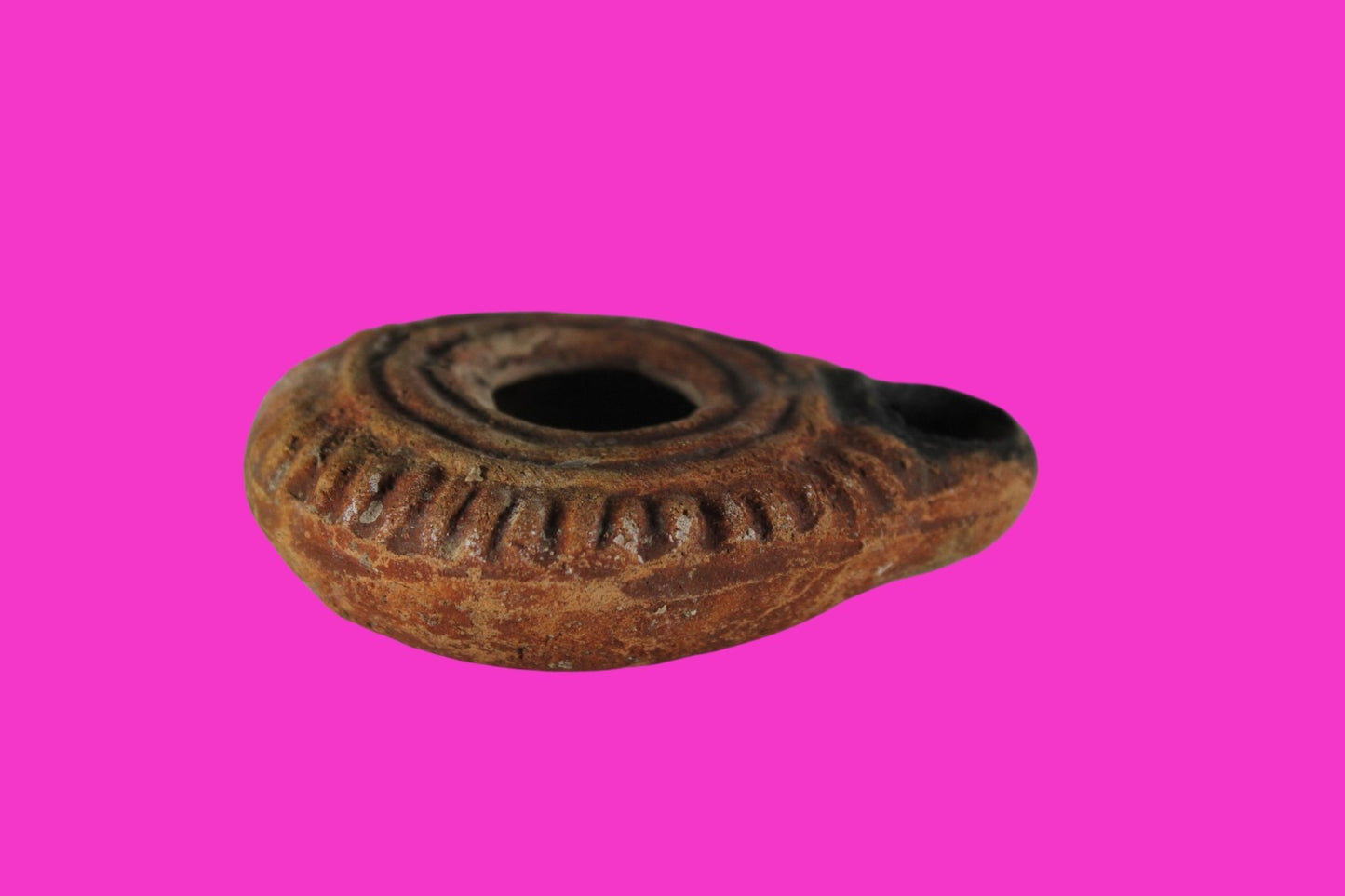 Ancient Holy Land Oil Lamp Artifact Jesus Christ Homeland 100BC-400AD COA 23