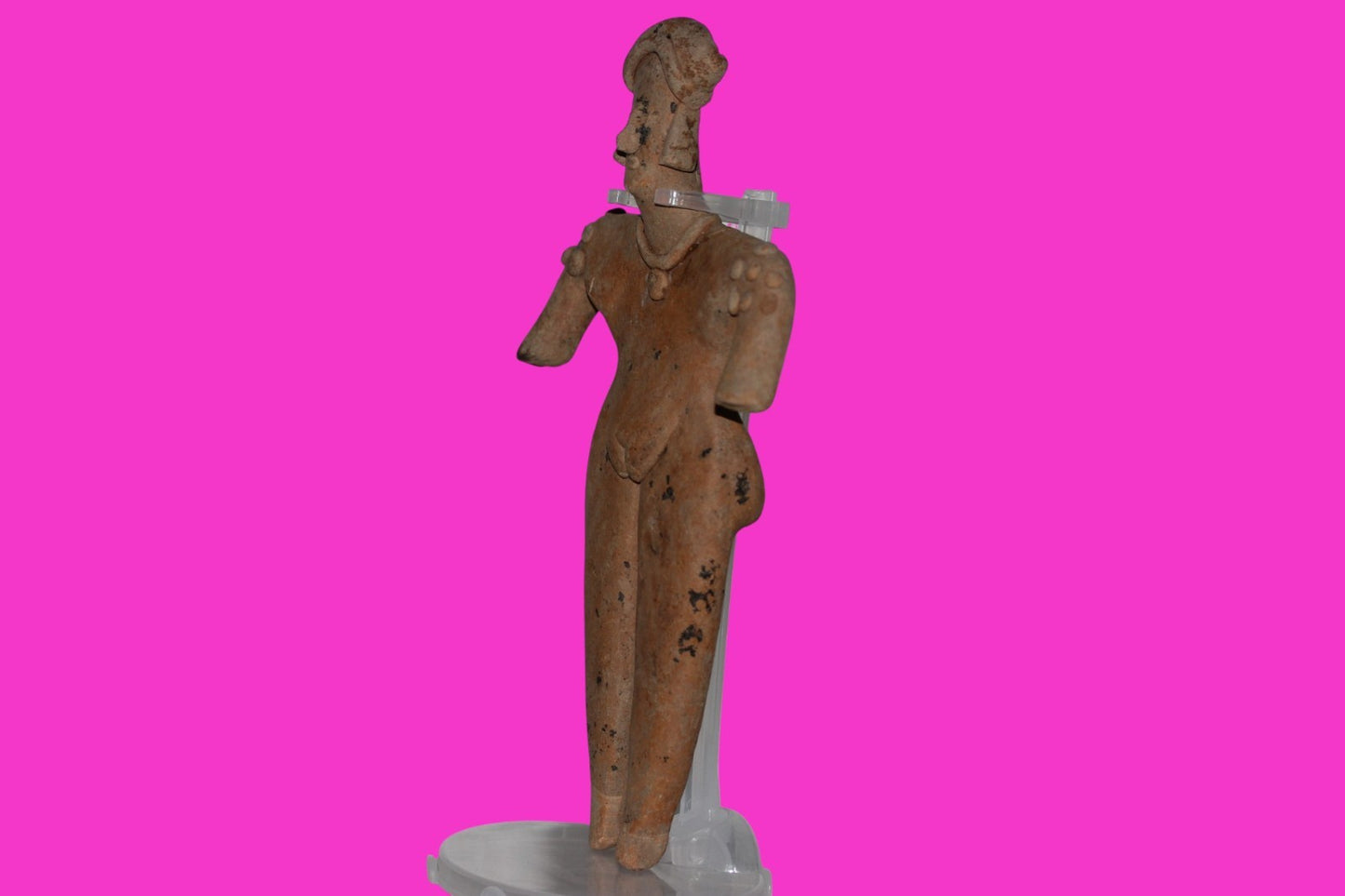 Pre Columbian Artifact 8in Female Shaman Tomb Figure Colima Mexico 100BC COA 255