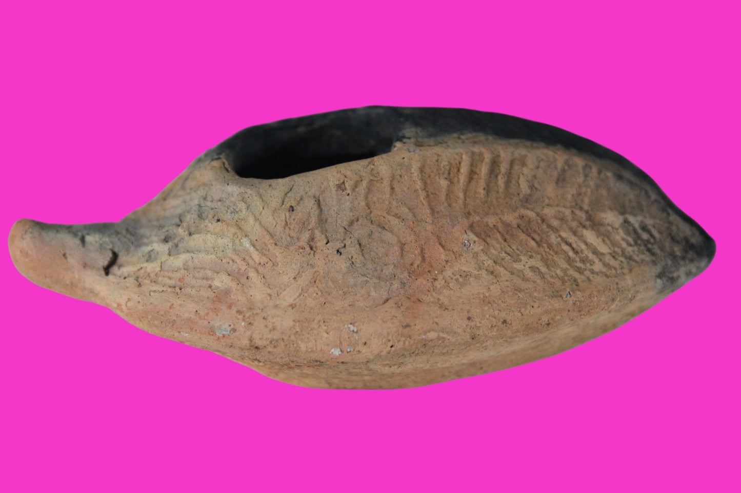 Ancient Holy Land Oil Lamp Artifact Jesus Christ Home 300-600 AD Israel COA 94