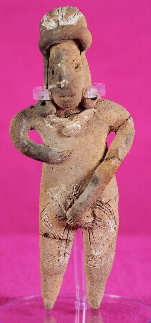 Authentic Pre Columbian Artifact Tomb Figure Colima Ex Arte Primitivo COA T74