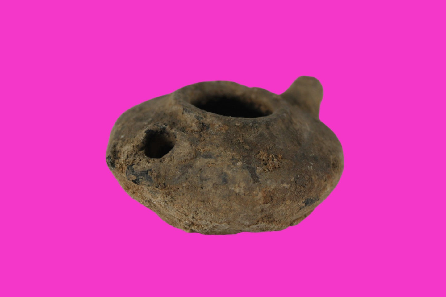 Ancient Holy Land Oil Lamp Artifact Jesus Christ Homeland 100BC-200AD COA 45