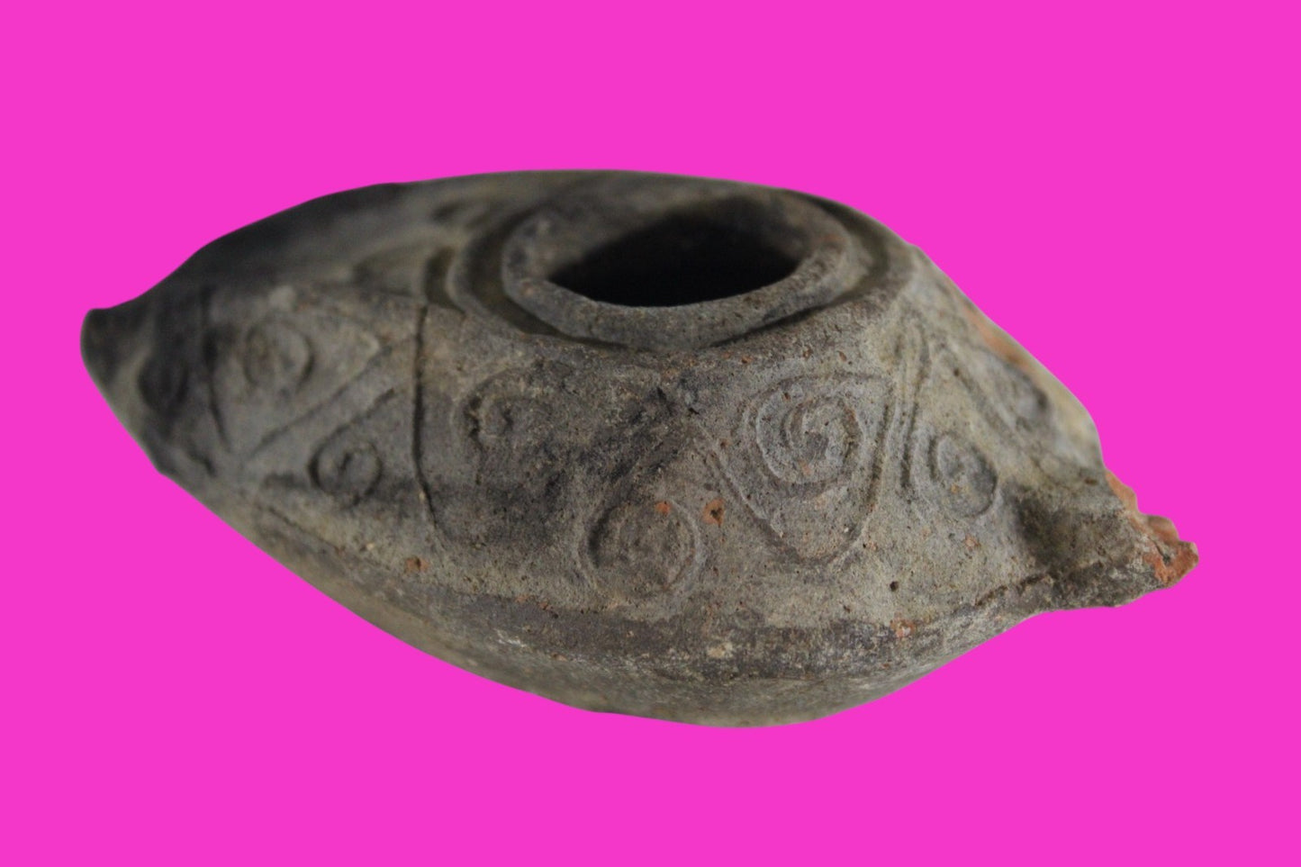 Ancient Holy Land Oil Lamp Artifact Jesus Christ Home Israel 300-600 AD COA 80