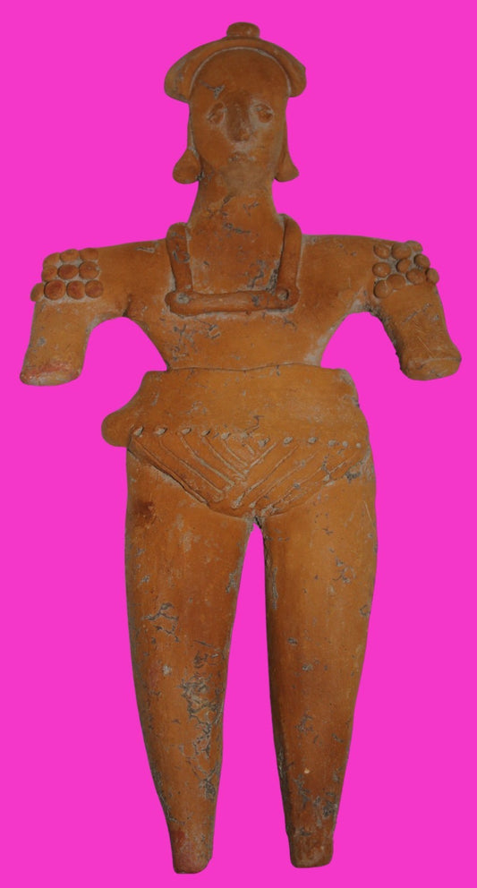 Pre Columbian Artifact BIG Female Shaman Tomb Figure Colima Mexico 100BC COA 248