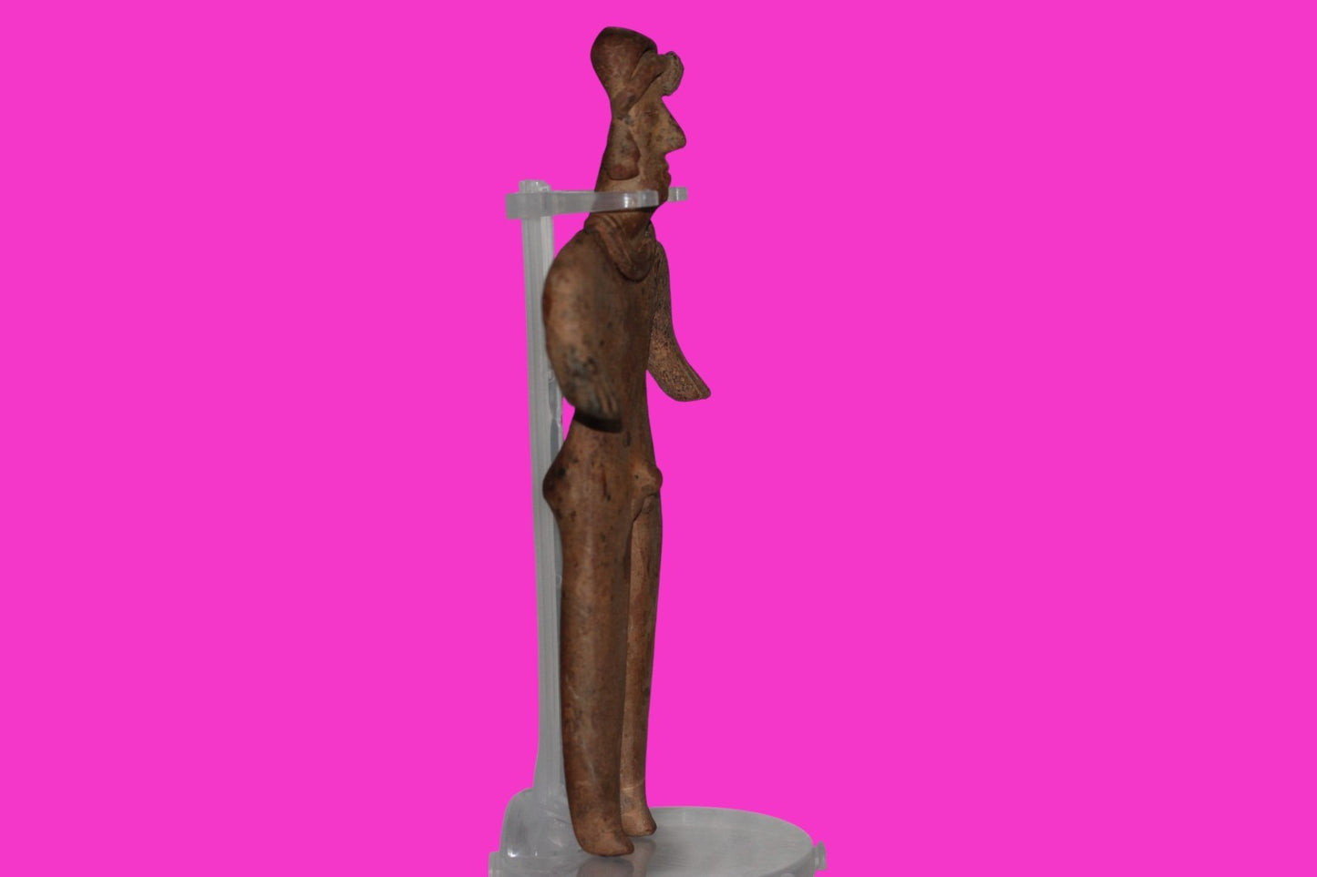 Pre Columbian Artifact 7 inch Male Shaft Tomb Figure Colima Mexico 100BC COA 263