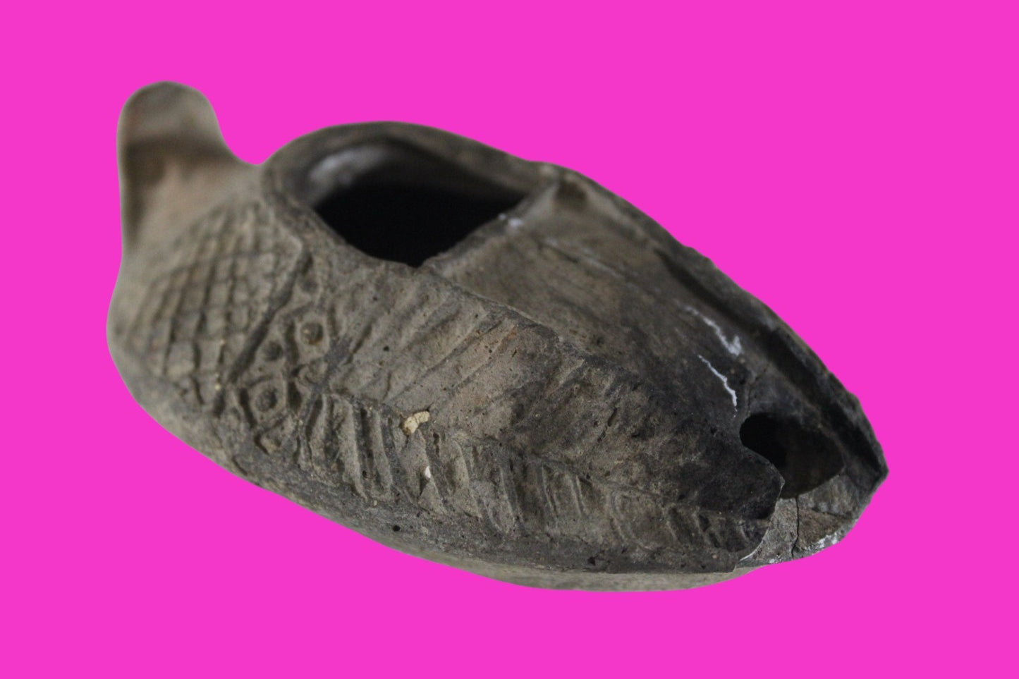 Ancient Holy Land Oil Lamp Artifact Jesus Christ Home Israel 300-600 AD COA 84