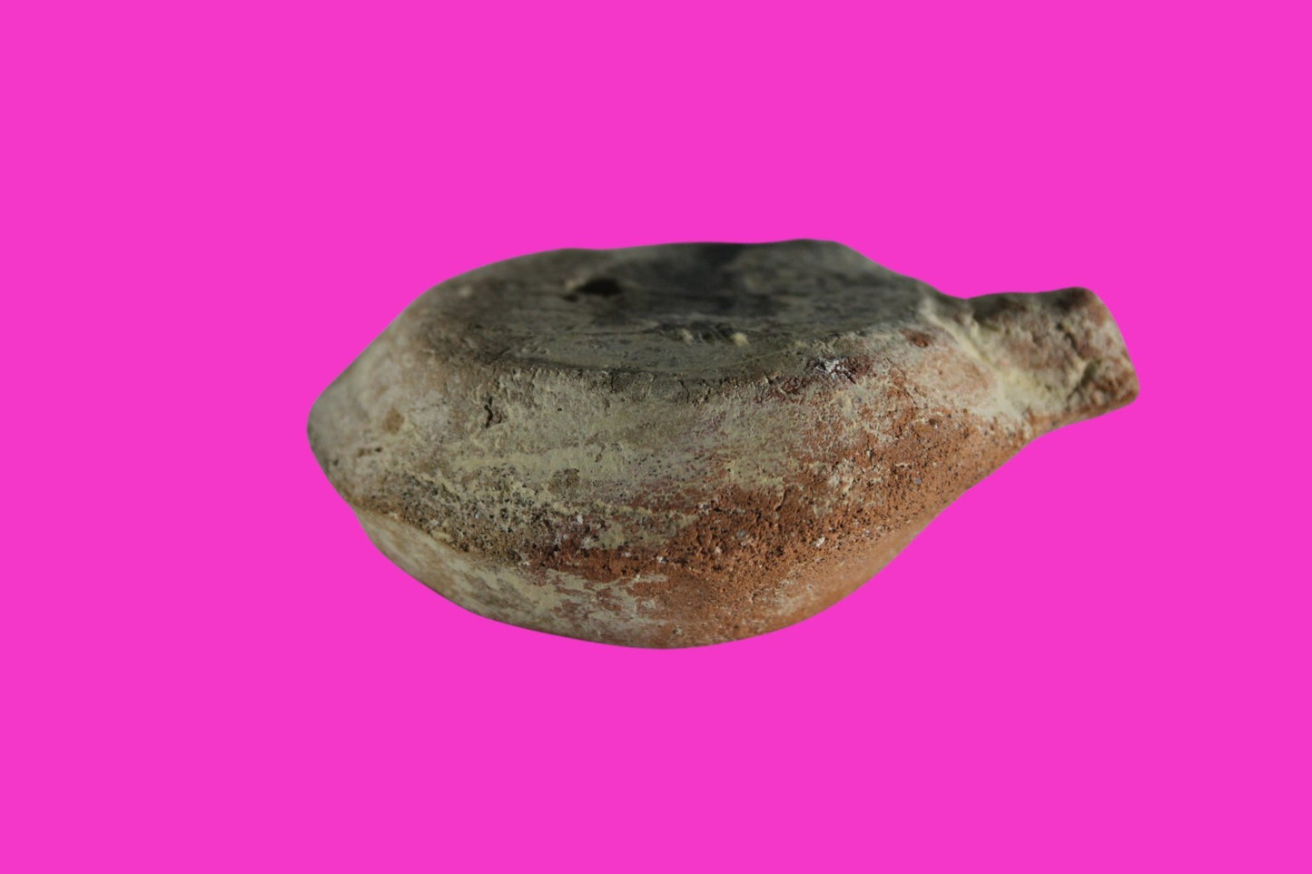 Ancient Holy Land Oil Lamp Artifact 3 Crosses Jesus Christ Home 400-500AD COA 29