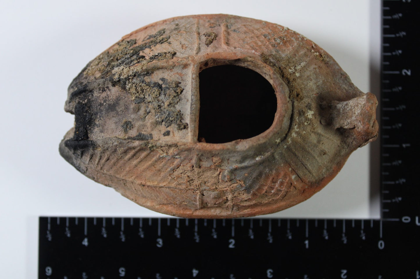 Ancient Holy Land Oil Lamp Artifact Jesus Christ Home 300-600 AD Israel COA 110