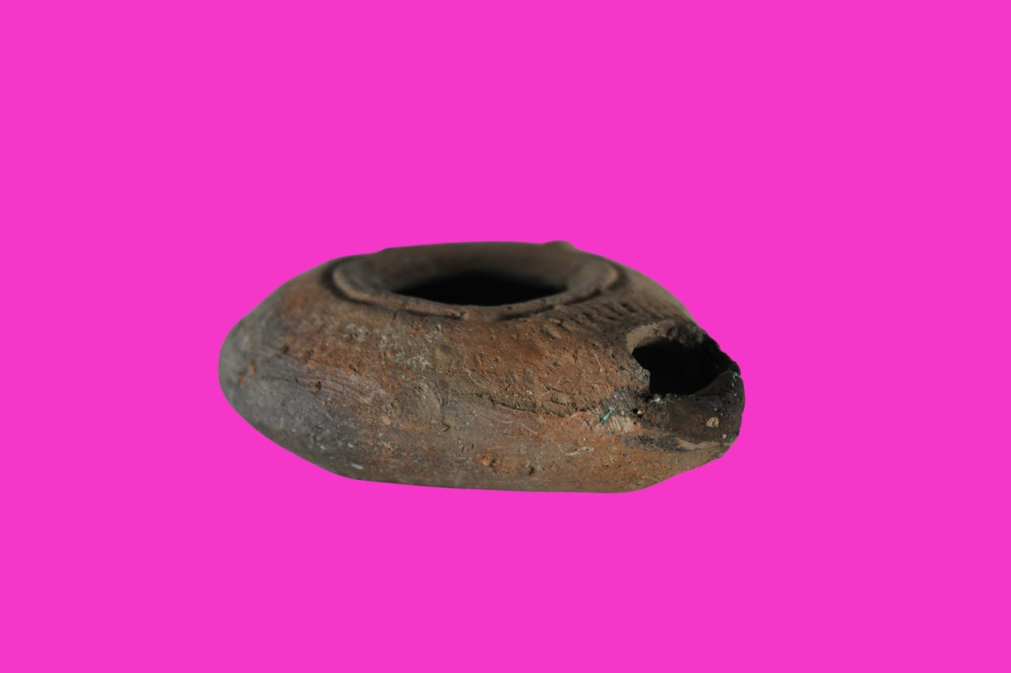 Ancient Holy Land Oil Lamp Artifact Jesus Christ Homeland 100BC-400AD COA 21