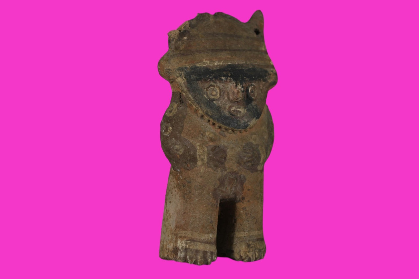 Pre Columbian Authentic Artifact Chancay Male Figure Peru 1200-1450AD COA J41