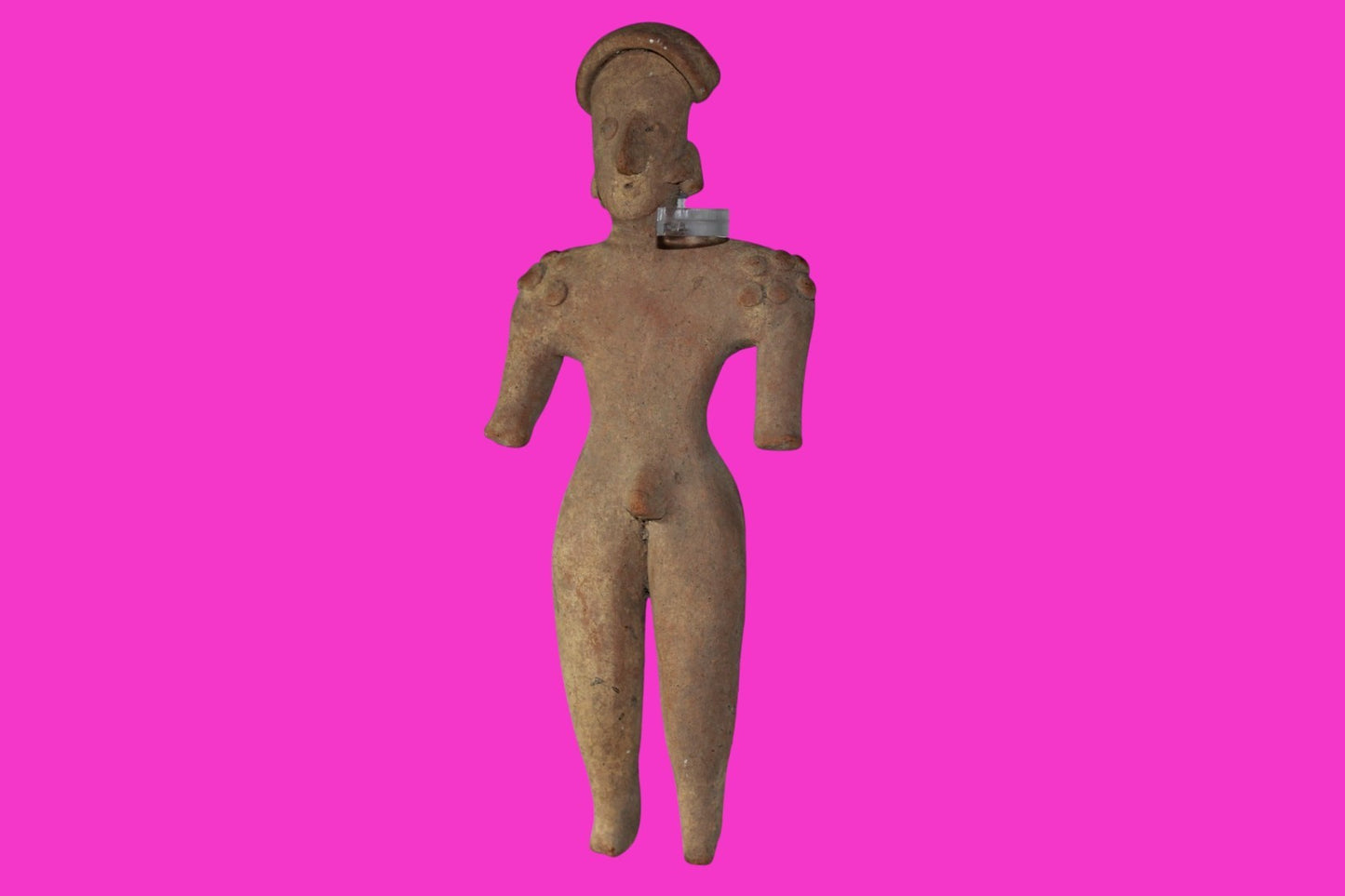 Pre Columbian Artifact 6 in Male Shaman Tomb Figure Colima Mexico 100BC COA 268