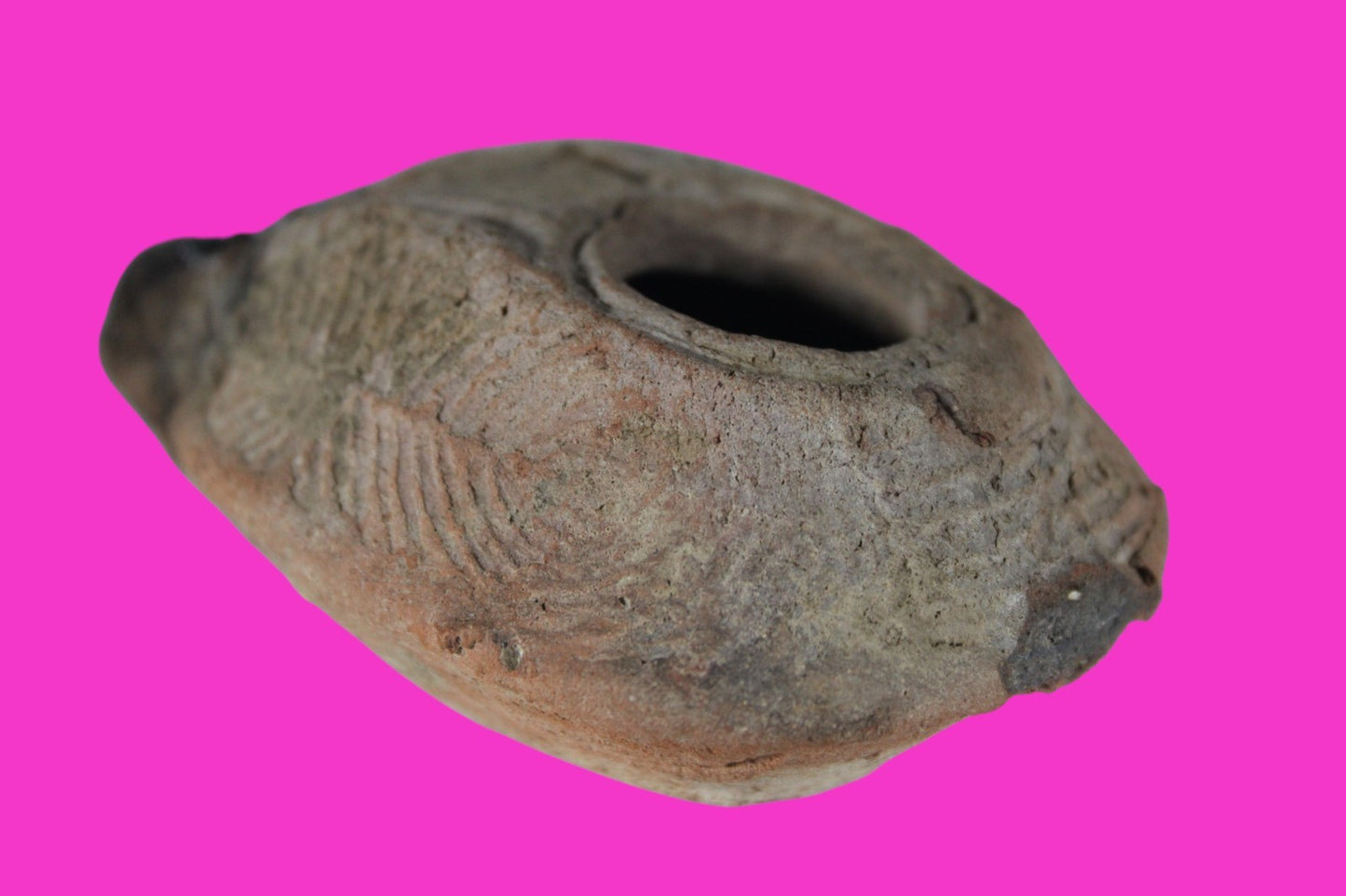 Ancient Holy Land Oil Lamp Artifact Jesus Christ Home 300-600 AD Israel COA 96