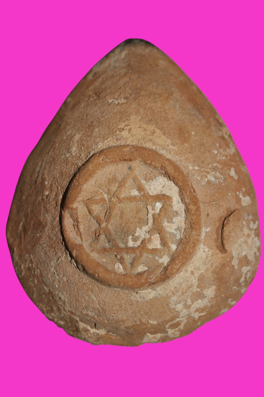 Hi Quality Ancient Holy Land Oil Lamp Artifact Jesus Christ Home 400-500AD COA31