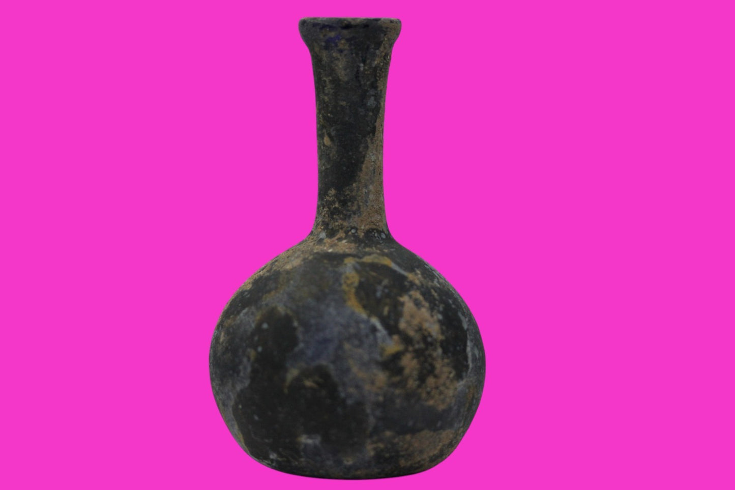 Holy Land Artifact Authentic Ancient Glass Bottle 100-300 AD Roman Era COA J21