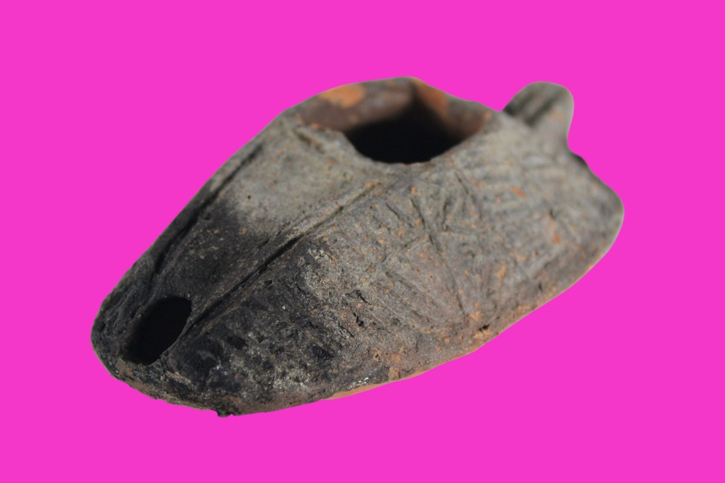 Ancient Holy Land Oil Lamp Artifact Jesus Christ Home 300-600 AD Israel COA 109
