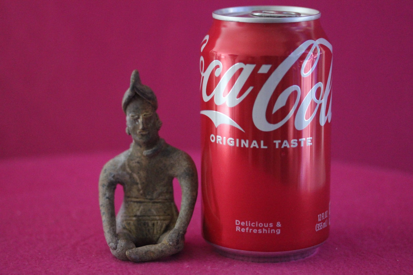 Pre Columbian Artifact Authentic Male Seated Tomb Figure Colima Mexico COA 192