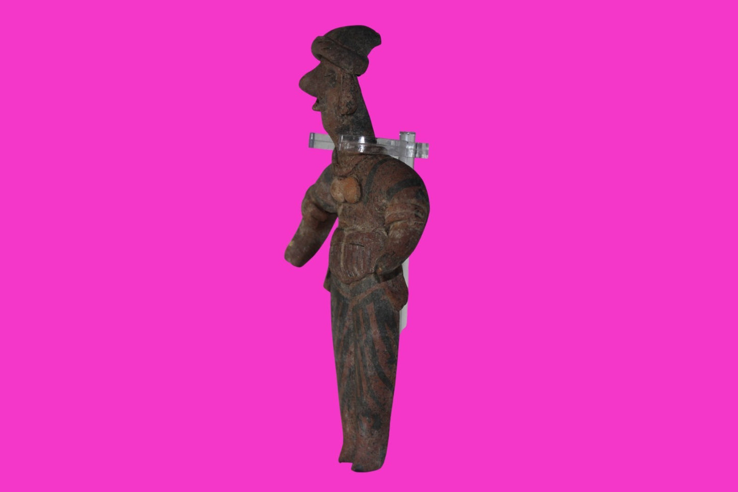 Pre Columbian Artifact 6 inch Male Shaft Tomb Figure Colima Mexico 100BC COA 265