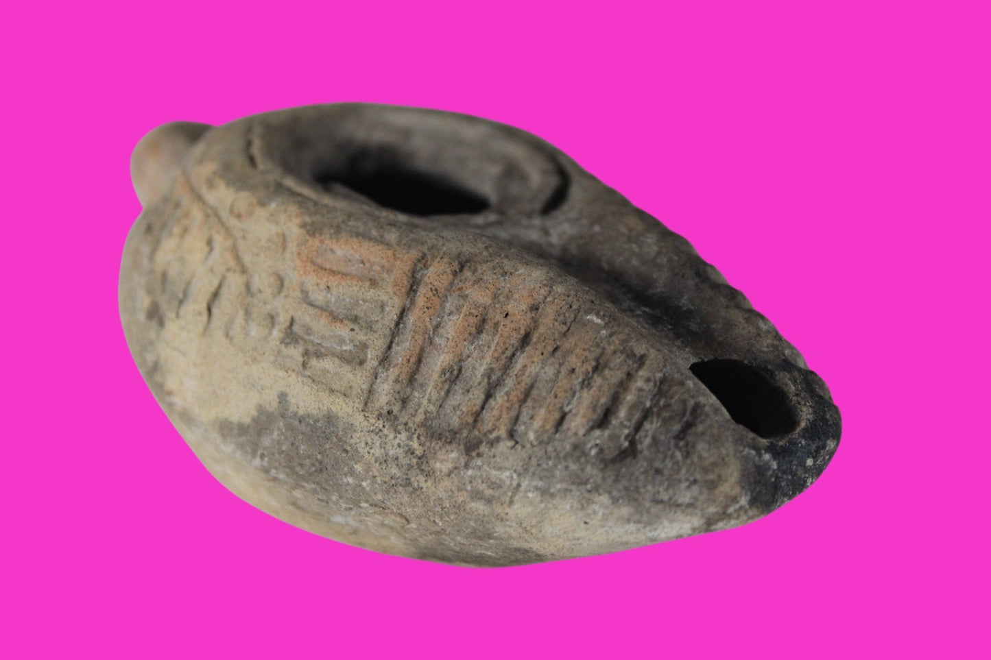 Ancient Holy Land Oil Lamp Artifact Jesus Christ Home 300-600 AD Israel COA 99