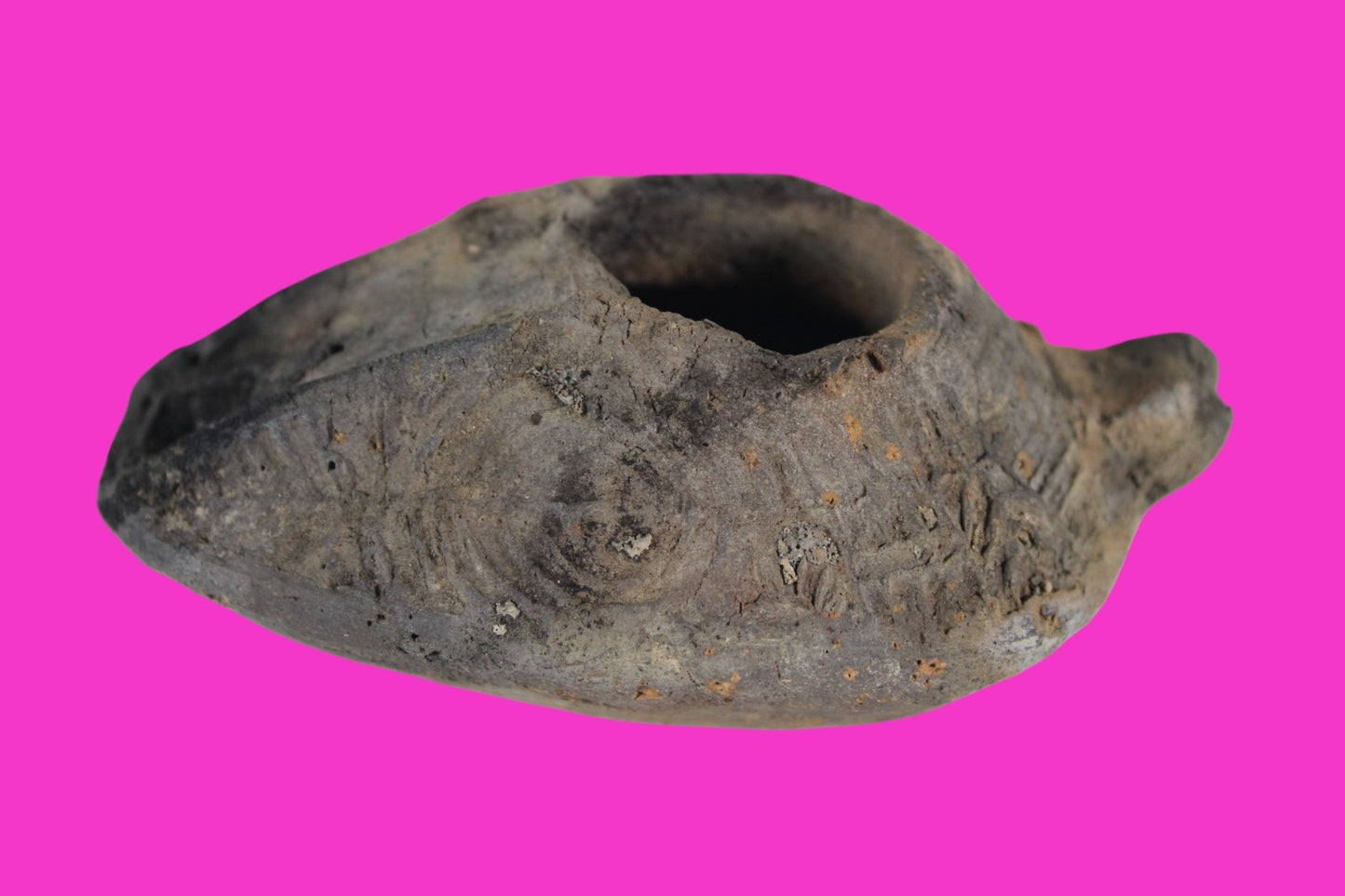 Ancient Holy Land Oil Lamp Artifact Jesus Christ Home Israel 300-600 AD COA 104