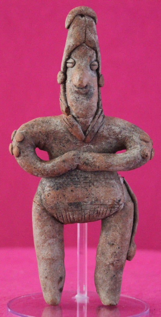 Pre Columbian Authentic Artifact Female Shaman Tomb Figure Colima Mexico COA 199