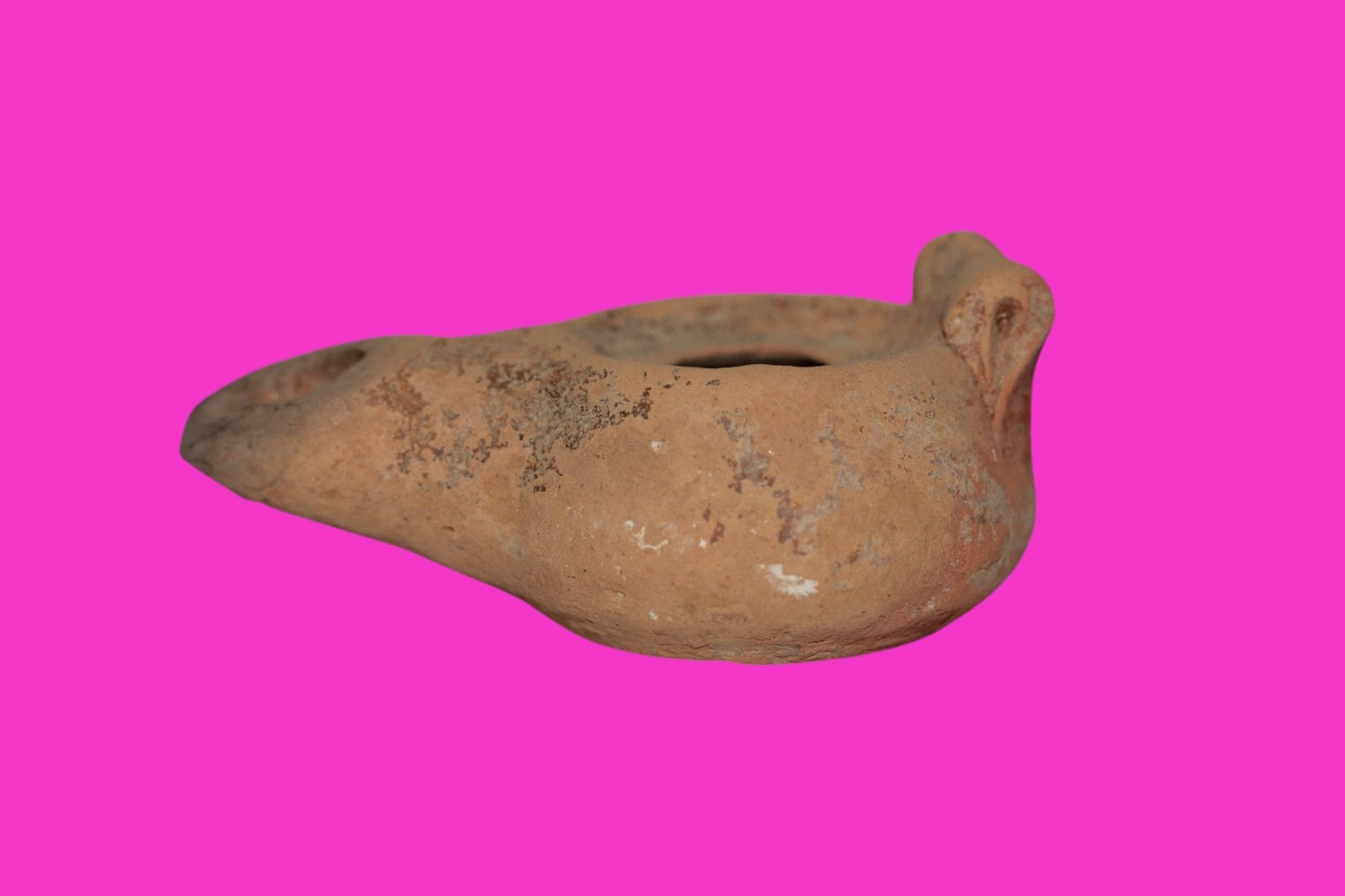 Ancient Holy Land Oil Lamp Artifact Jesus Christ Homeland 100-400 AD COA J105