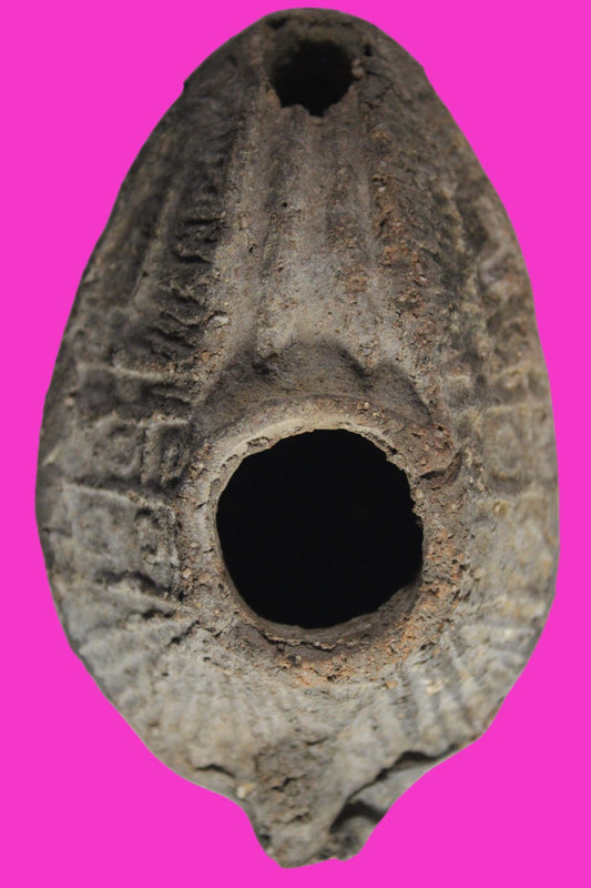 Ancient Holy Land Oil Lamp Artifact Jesus Christ Home Israel 300-600 AD COA 90