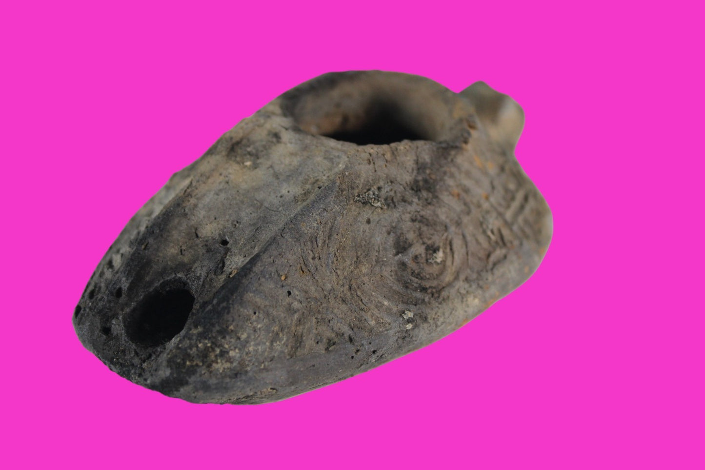Ancient Holy Land Oil Lamp Artifact Jesus Christ Home Israel 300-600 AD COA 104