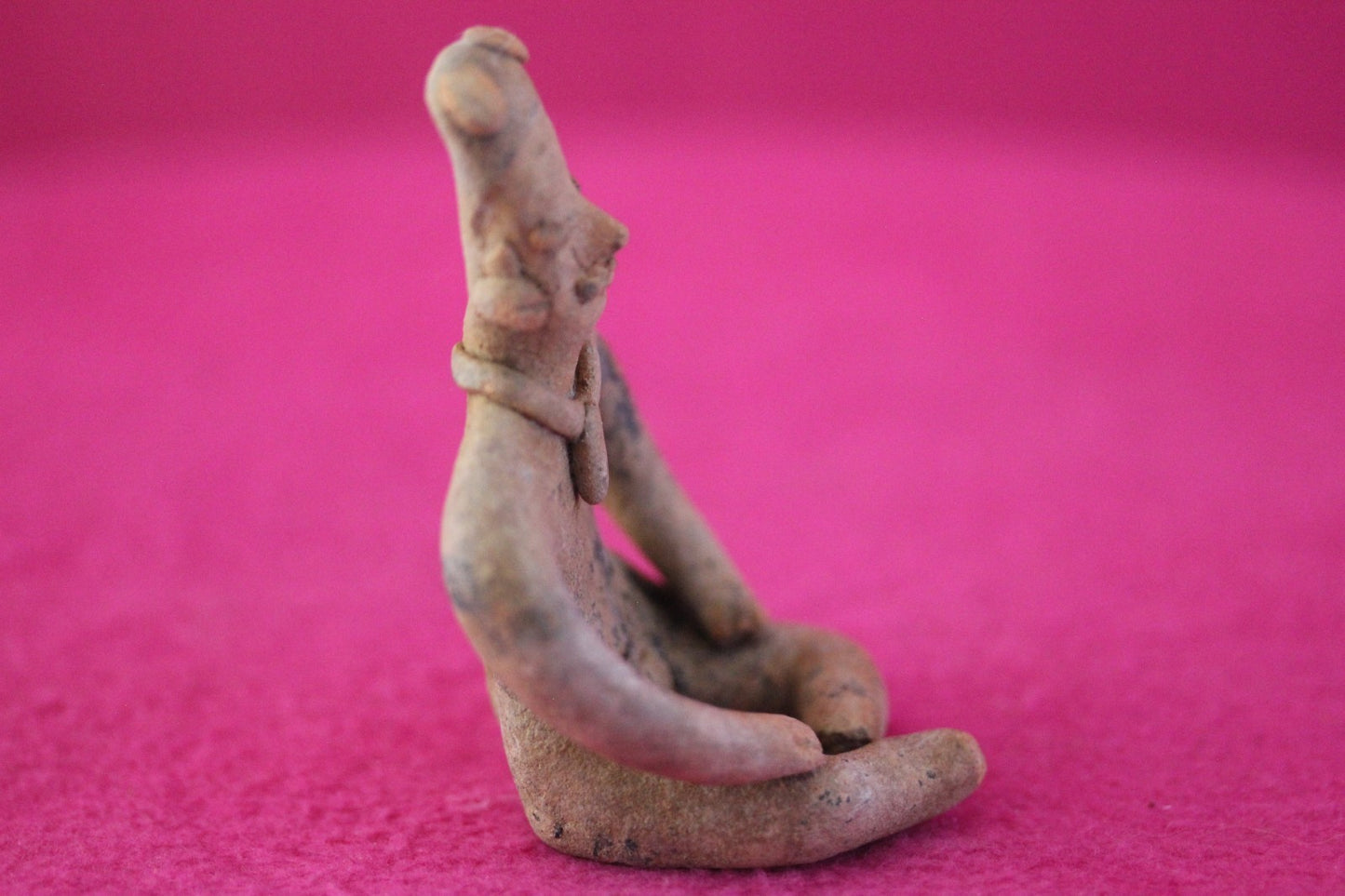 Pre Columbian Artifact Authentic Male Seated Tomb Figure Colima Mexico COA 191