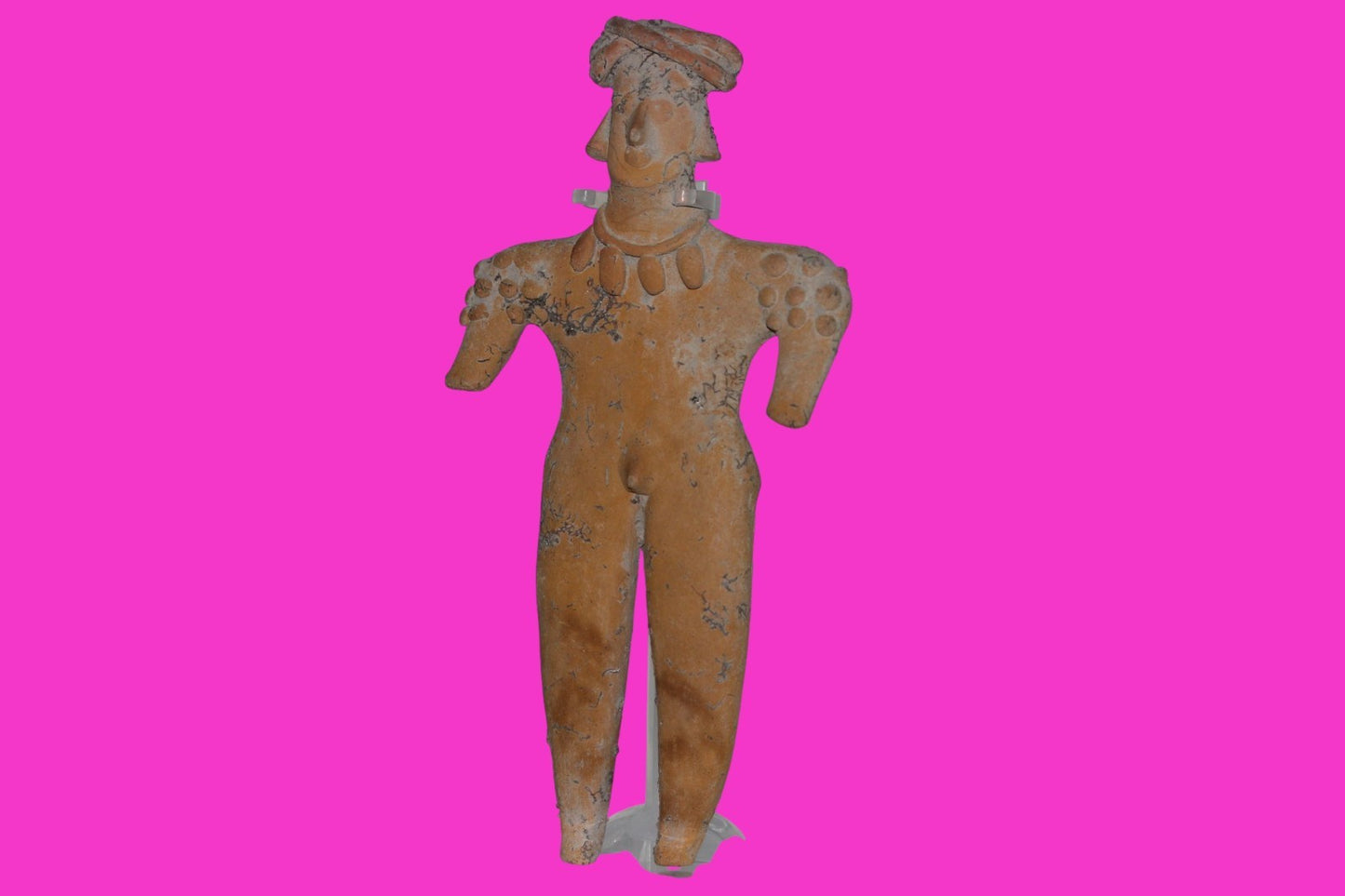 Pre Columbian Artifact 8 Inch Shaman Tomb Figure Colima Mexico 100 BC COA 249