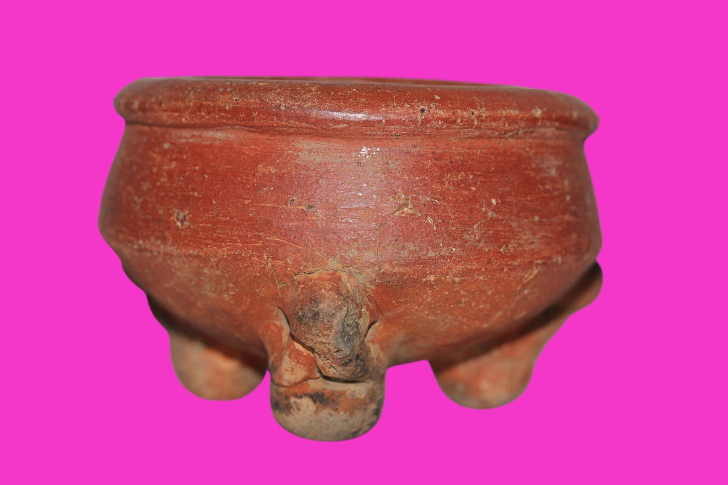 Pre Columbian Artifact Authentic Tripod Bowl Gran Cocle Panama 800 AD COA J74