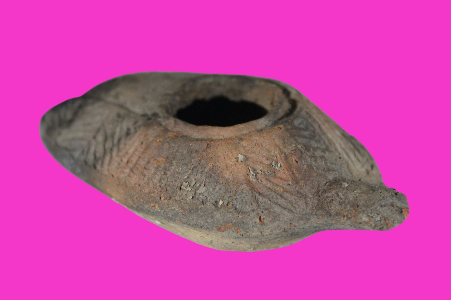 Ancient Holy Land Oil Lamp Artifact Jesus Christ Home Israel 300-600 AD COA 91