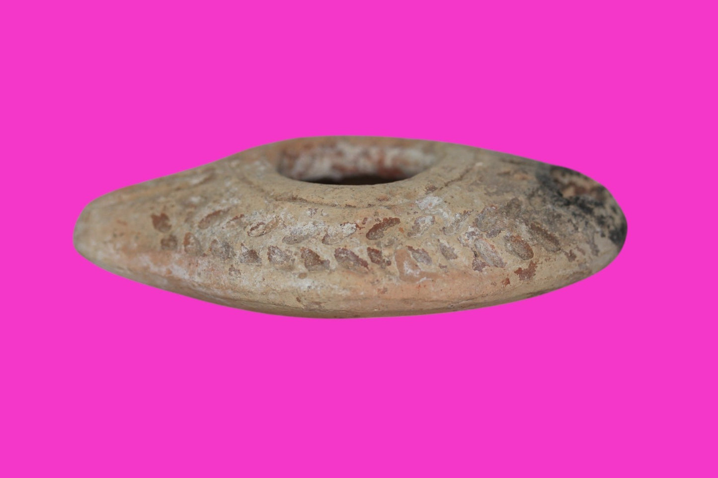 Ancient Holy Land Oil Lamp Artifact Jesus Christ Homeland 100-400 AD COA J106