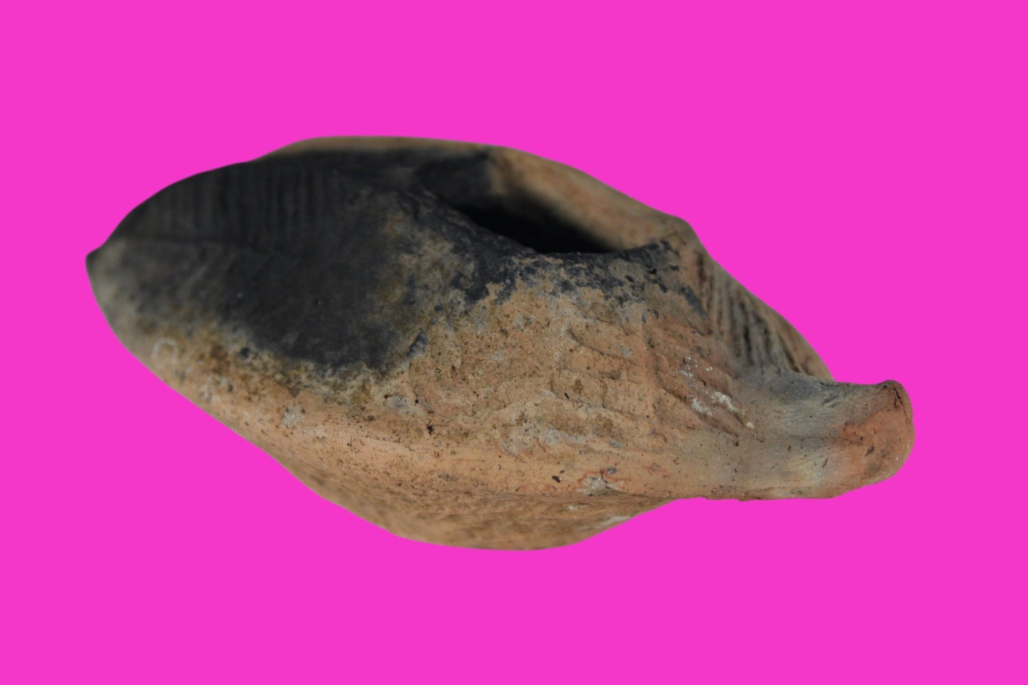 Ancient Holy Land Oil Lamp Artifact Jesus Christ Home 300-600 AD Israel COA 94