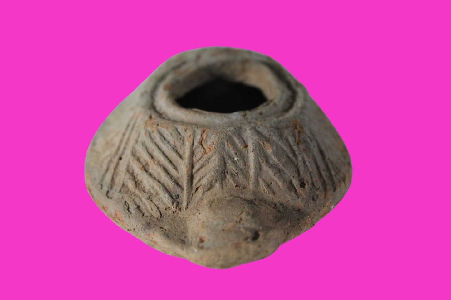 Ancient Holy Land Oil Lamp Artifact Jesus Christ Home Israel 300-600 AD COA 70