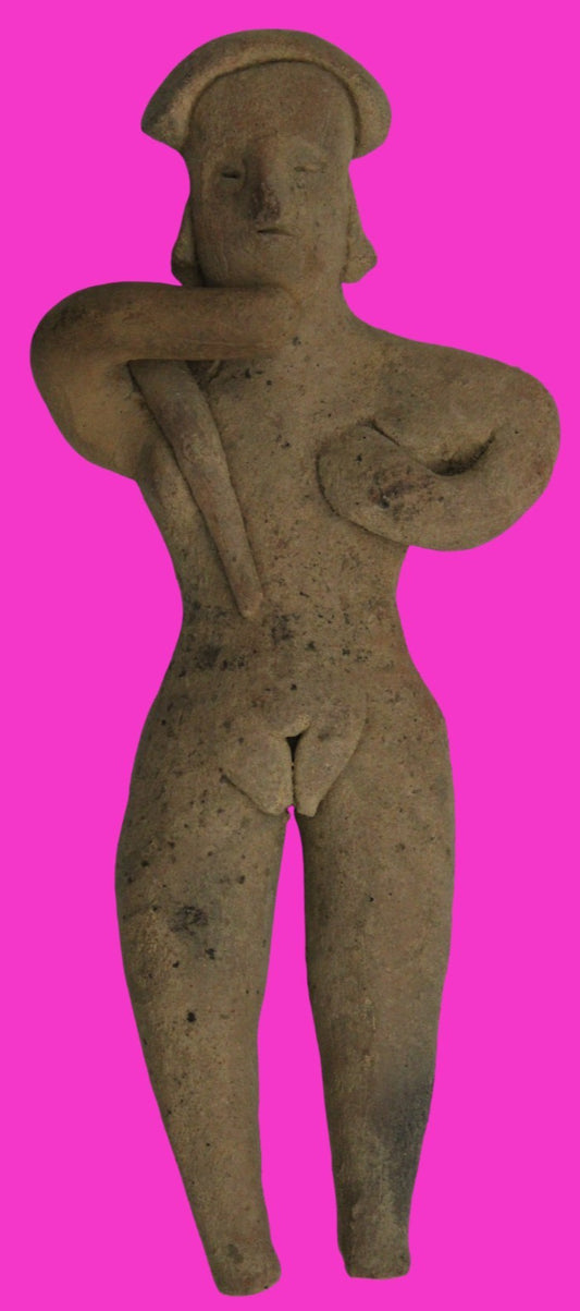 Pre Columbian Artifact 7 Inch Tall Shaft Tomb Figure Colima Mexico 100BC COA 283