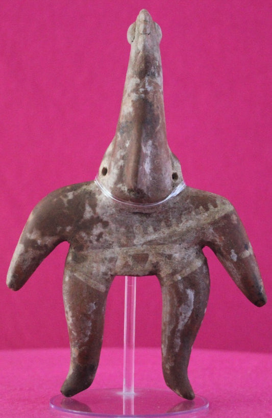 Authentic Pre Columbian Artifact Tomb Figure Colima Mexico 100 BC-250 AD COA 168