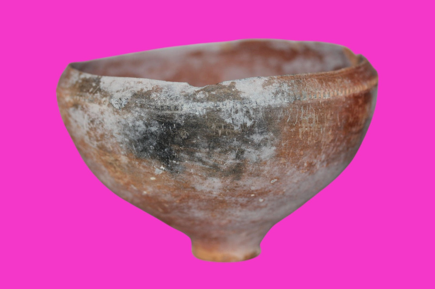 Ancient Holy Land Bowl Artifact From Time of Jesus Christ 100BC-200AD COA J135