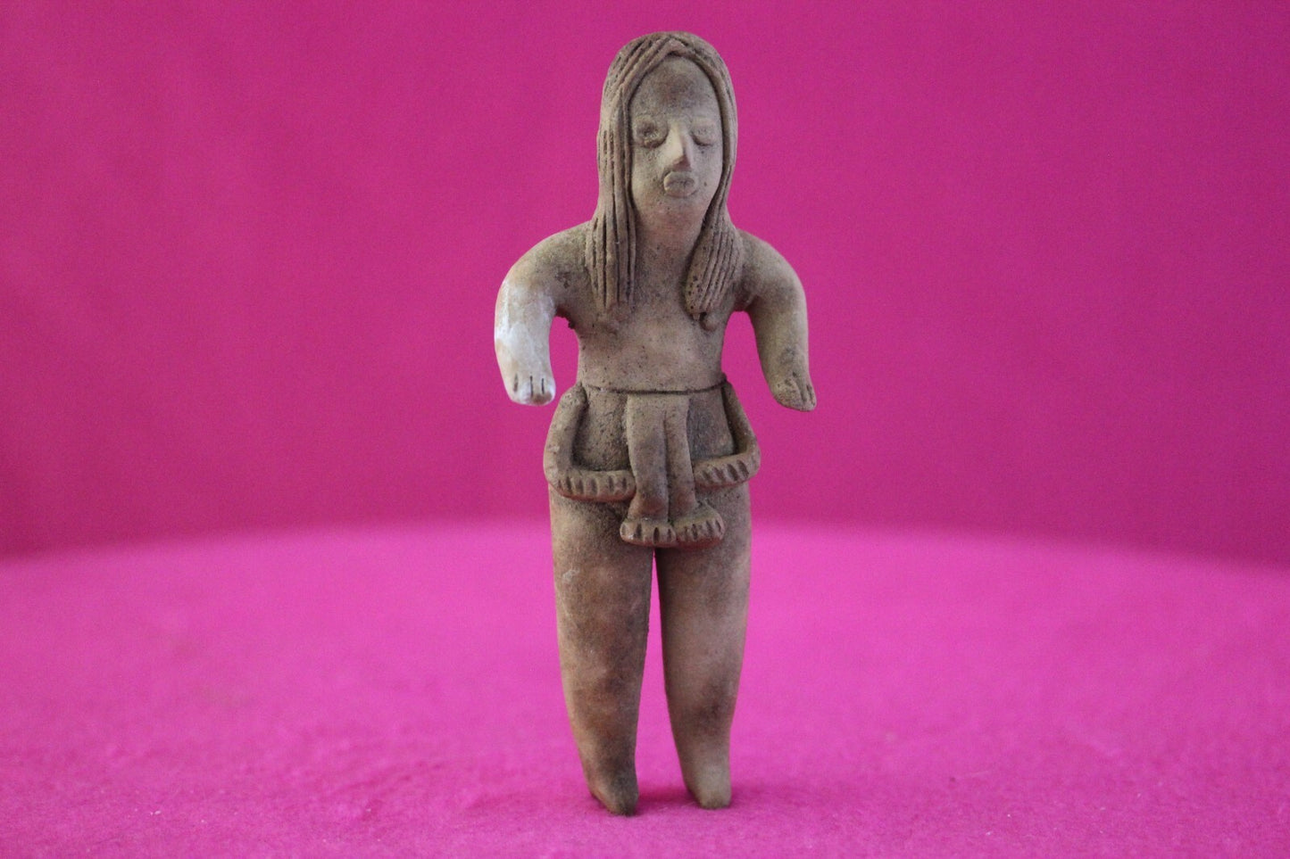 Authentic Pre Columbian Artifact Tomb Figure Colima Mexico 100 BC-250 AD COA 166