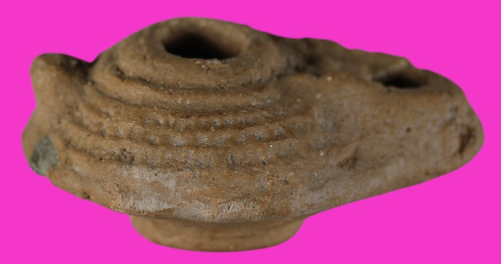 Holy Land Oil Lamp Ancient Artifact Jesus Christ Homeland - 400 AD COA L10