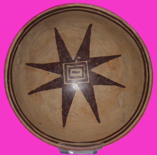 Pre Columbian Authentic Artifact Pedestal Bowl Nazca Peru 500 to 800 AD COA J53