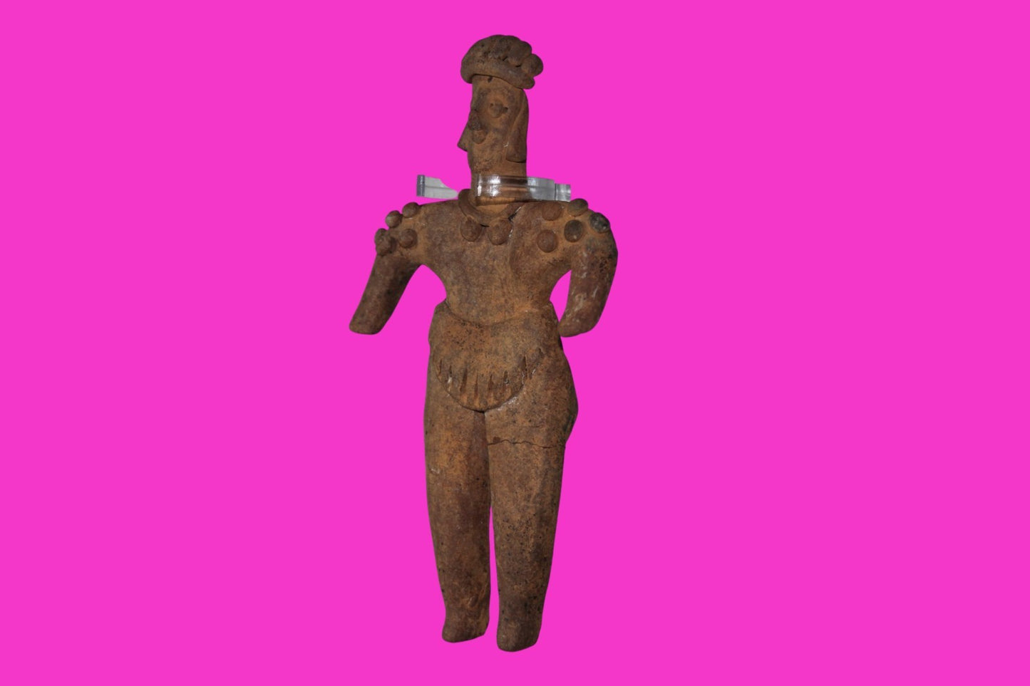 Pre Columbian Artifact 6in Female Shaman Tomb Figure Colima Mexico 100BC COA 266