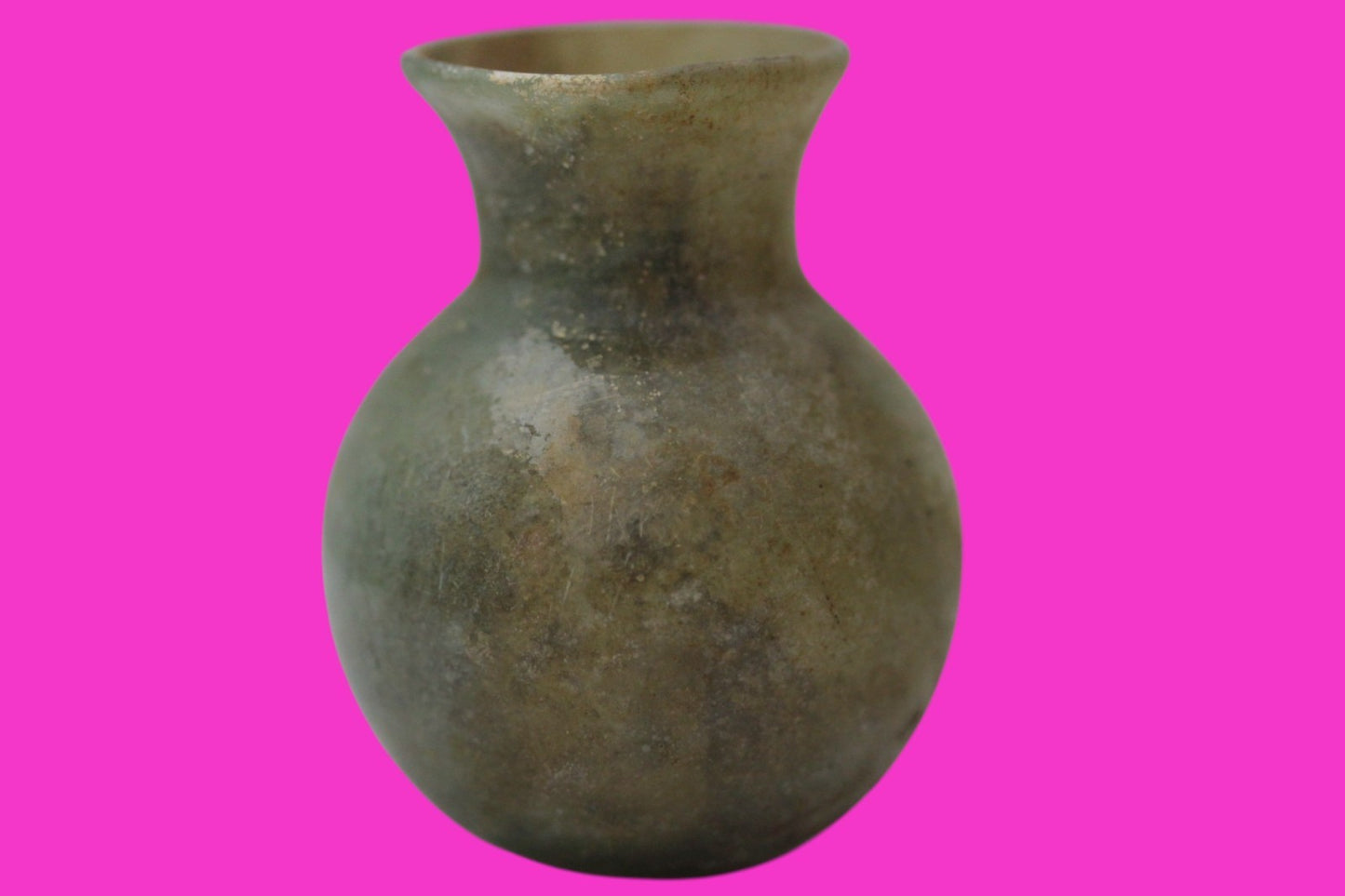 Holy Land Artifact Authentic Ancient Glass Bottle 100-300 AD Roman Era COA J17