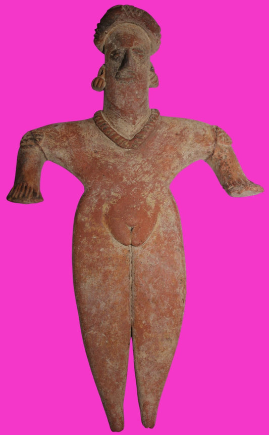 Pre Columbian Artifact 9 in Female Shaft Tomb Figure Colima Mexico 100BC COA 275
